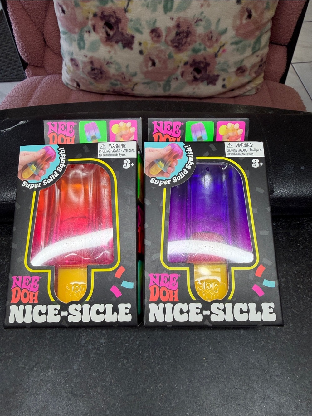 NeeDoh Nice-Sicle Super Soft Squish Toy - Pink/Red and Purple